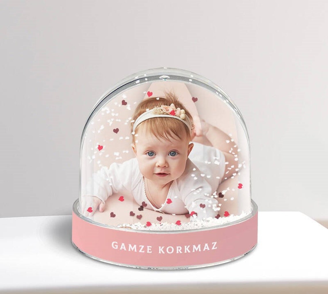 Personalized Baby Photo Snow Globe for Birthday Anniversary Etsy UK