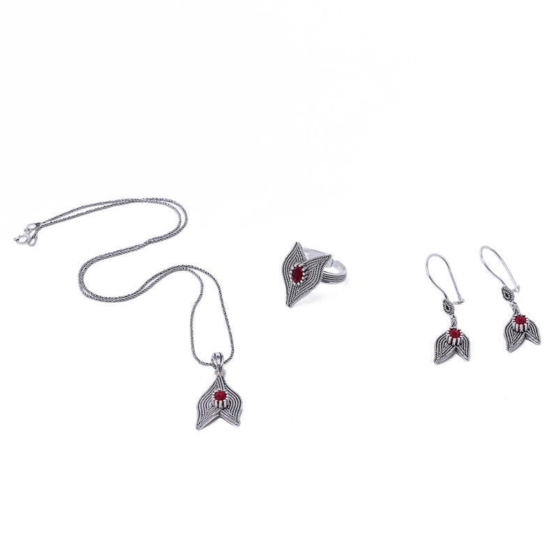 Turkish Handmade 925 Sterling Silver Set-FREE SHIPPING