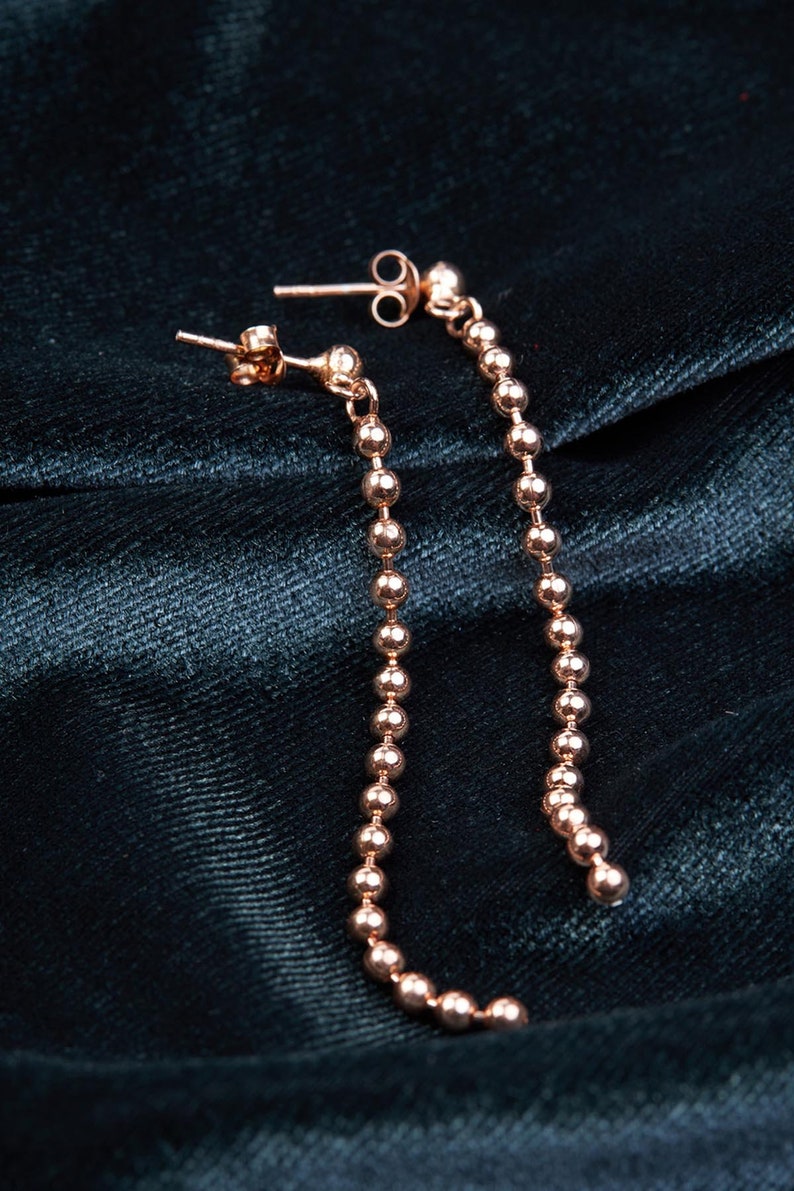 Gift for Her Gorgeous Rose Plated 925 Sterling Silver Earring--Free Shipping