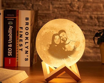 By Moon River| Multiple Sizes Moon Lamp Personalized Home Decor Nursery Unique Gift