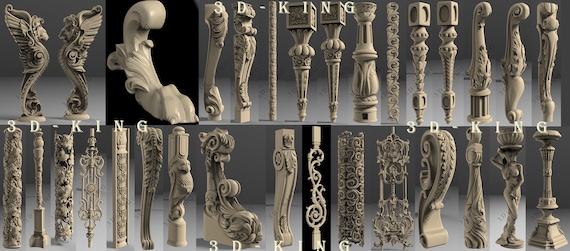 3D STL Models THE TABLE 7 for CNC Router Aspire Artcam 3D Printer 4 Axle Pivot