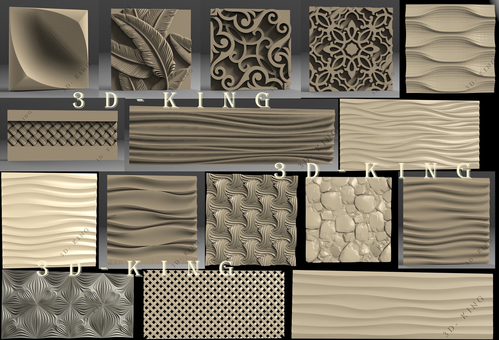 49 Pcs 3D STL Models Backgrounds Textures Reliefs for CNC Etsy