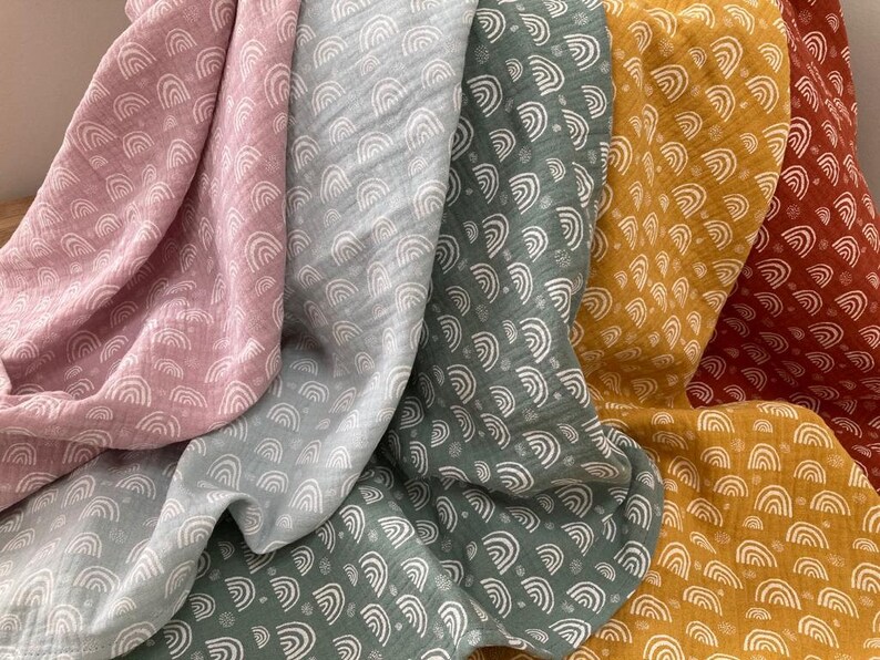 Muslin Burp Cloth Rainbow main image 0
