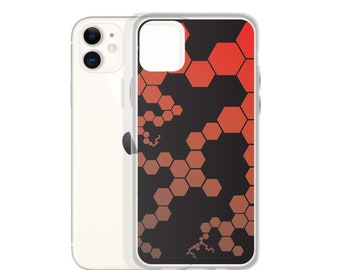Antonio Corneal | iPhone Case | iPhone | iPhone 11 | iPhone 11 Pro | iPhone 11 Pro Max | iPhone 8 | Hex Pattern Red | Graphic Phone Case Art
