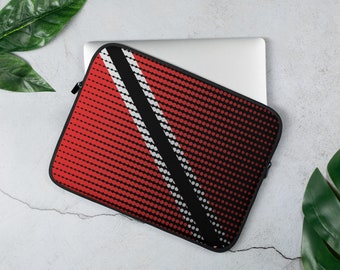 Antonio Corneal | Laptop Case | Sleeve | Carrying Case | Pouch | Trinidad and Tobago Flag Art | Computer | Graphic | Work | Travel