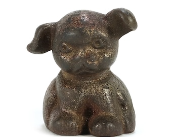 1920s-30s Hubley Cast Iron Advertising Dog Paperweight – Bucki Carbons Ribbons