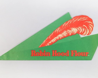 Robin Hood bloem reclame kindermuts weggeefactie premium vintage jaren 1940-1950