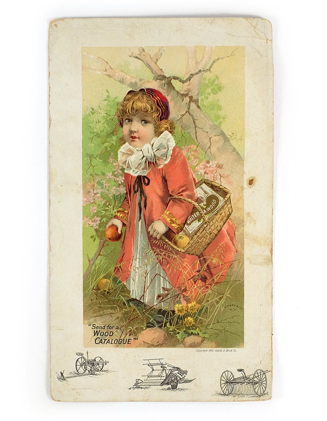 1890 Victorian Antique Trade Card Walter A. Wood Farm Etsy