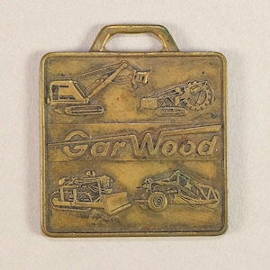 Garwood Heavy Machinery Equipment Advertising Vintage Pocket Watch Fob 1950s