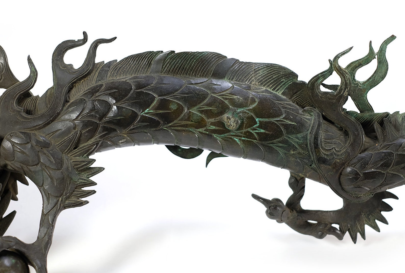 Rare antique grand bronze chinois Dragon Temple Piece 29 Etsy