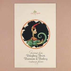 1925-26 Ringling Bros and Barnum & Bailey Circus Christmas Card – Willy Pogany