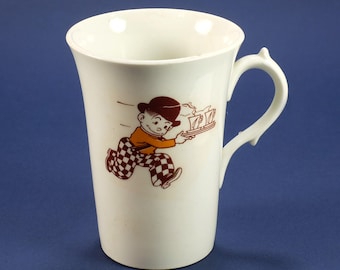 1930s Moon Mullins Kayo Chocolate Drink Advertising Porcelain Cup Warwick China