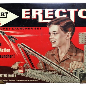 1954 A. C. Gilbert Vintage Toy Erector Set No. 10052 Rocket Launcher