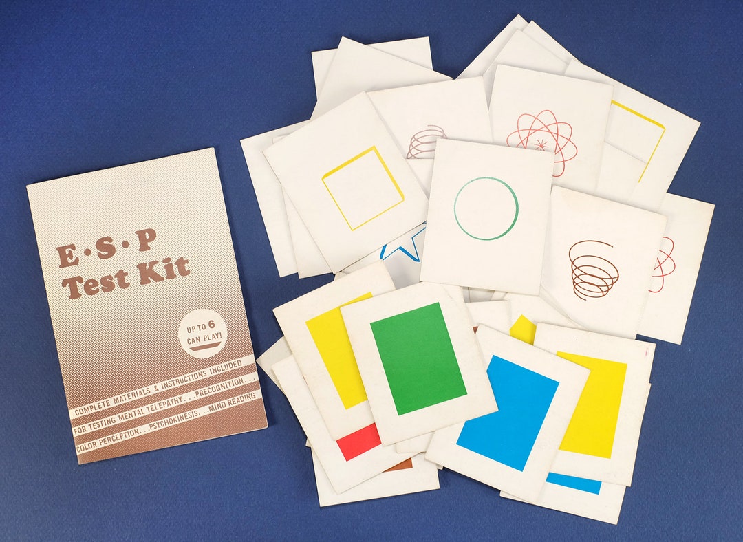 1966 Vintage Zener Cards E.S.P. Test Kit Game Extrasensory Etsy