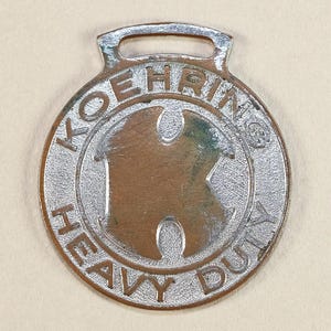 Koehring Construction Equipment Antique Advertising Pocket Watch Fob 1915-1920s