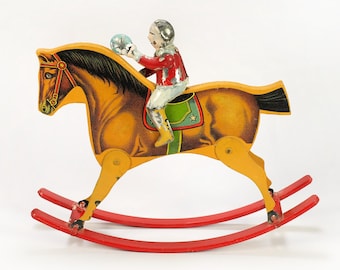 Cavalo de balanço antigo Gibbs "Rob Roy" de 1911