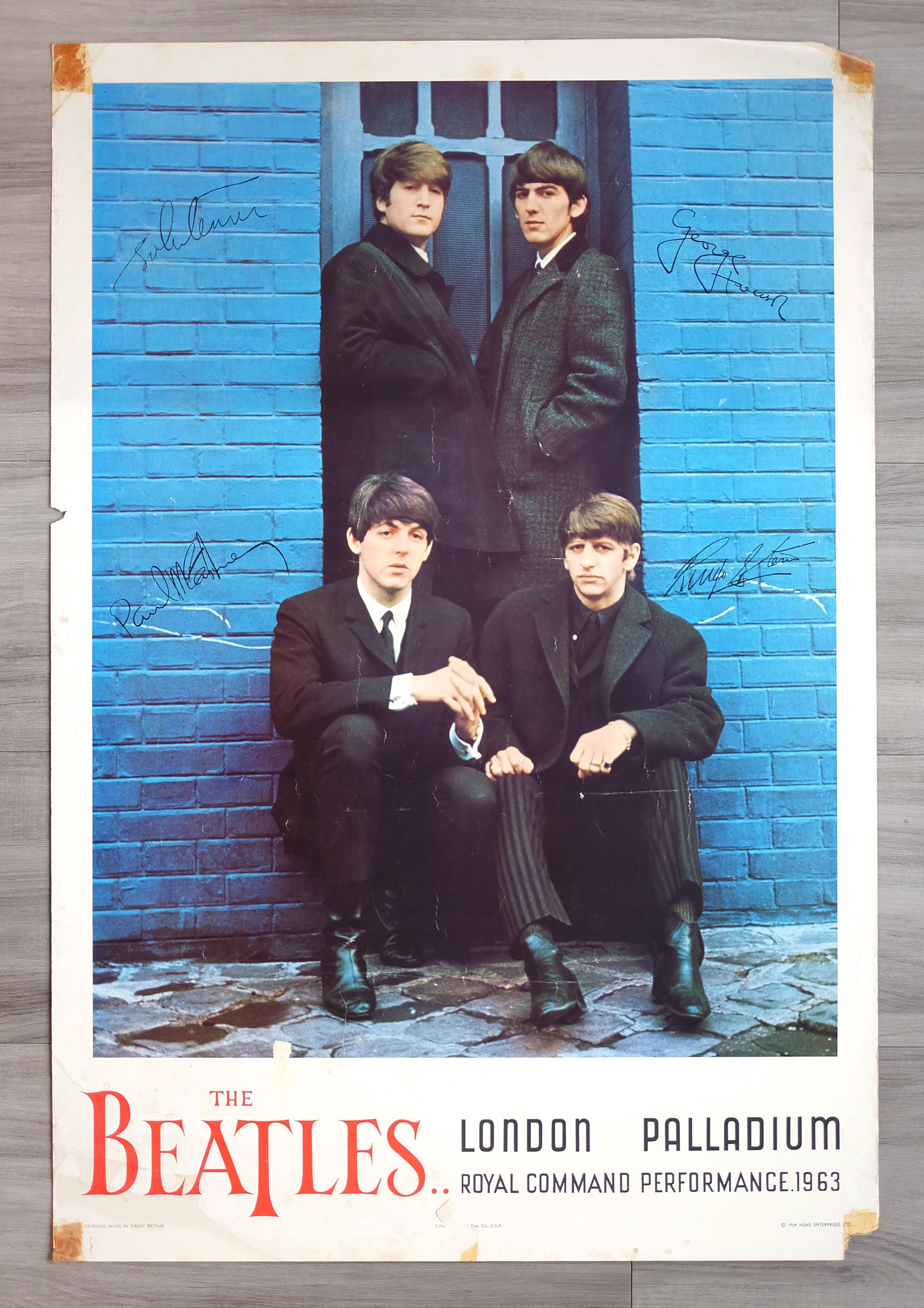正規通販 額装品/ロンドンパレイディアム1963/ビートルズ/アート