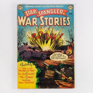 Star Spangled War Stories nr. 131 uit 1952, een vintage stripboek van DC Comics uit de periode vóór de invoering van de Comics Code.