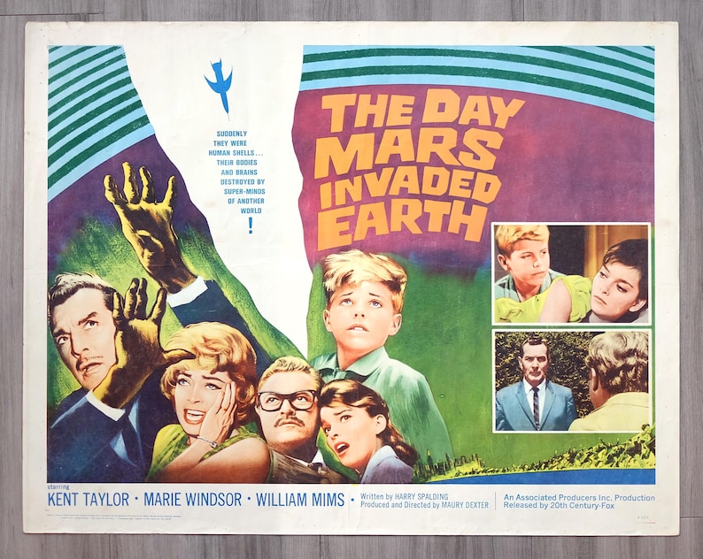 1963 the Day Mars Invaded Earth Vintage Original Movie Poster - Etsy
