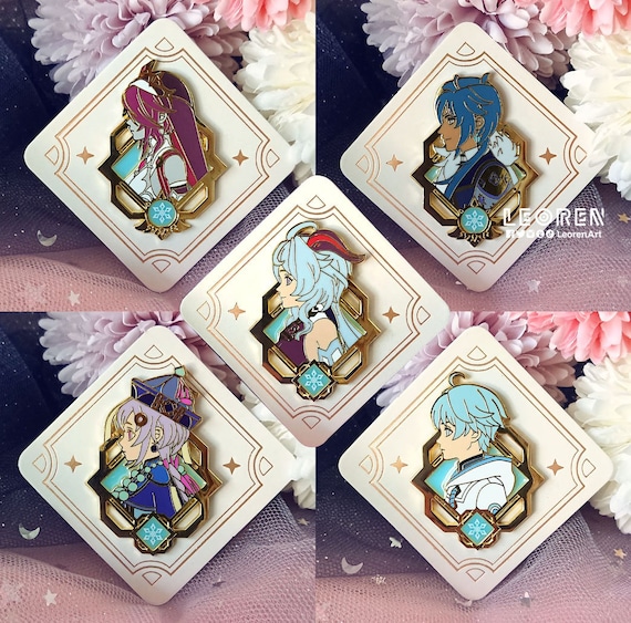 Genshin Impact Cryo Hard Enamel Pin Etsy