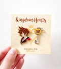 Kingdom Hearts - Sora + Keyblade - Hard enamel pin product logo