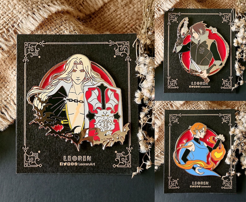 Castlevania Deluxe - Alucard x Trevor Belmont x Sypha - Hard Enamel Pin