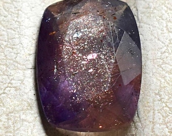 Iolite color sangue, pietra del sole, 7 x 9 mm, forma a cuscino con riflessi multicolore, scintillante, 1,80 carati, pietra preziosa sfusa per la creazione di gioielli BI-810