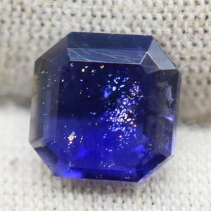 AAA Iolite Sunstone Octagon Shape, 6.5 MM Sparkling Silver Lattice Brazilian Gemstone, 1.03 Carat Shiny Glitter Jewelry Making Supply IS-233