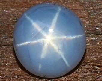 Zafiro azul estrella de Ceilán con asterismo de seis rayos, cabujón redondo de 6,5 mm, 1,81 quilates, gema de cristal curativo suelta para la fabricación de joyas.