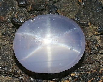 Natürlicher rosa Sternsaphir aus Ceylon, 3,01 Karat, ovaler Cabochon (7 x 8 mm), 6 Strahlen, Sternmuster, loser Heilstein für Ringe und Schmuckherstellung