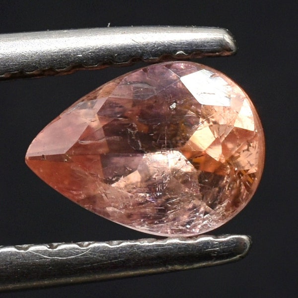 Natural Imperial Topaz With Rich Sherry Orange And Peachy Pink Color 5X6.8 MM 0.65 Carats Loose Gemstone For Beautiful Jewelry Making IT-53