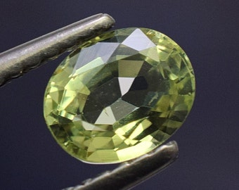 2.48 Cts Beautiful Natural Chrysoberyl Cut With Amazing Luster 6.5X7.5 MM Neon Green Chrysoberyl Faceted Gemstone Making For Jewelry CC-003