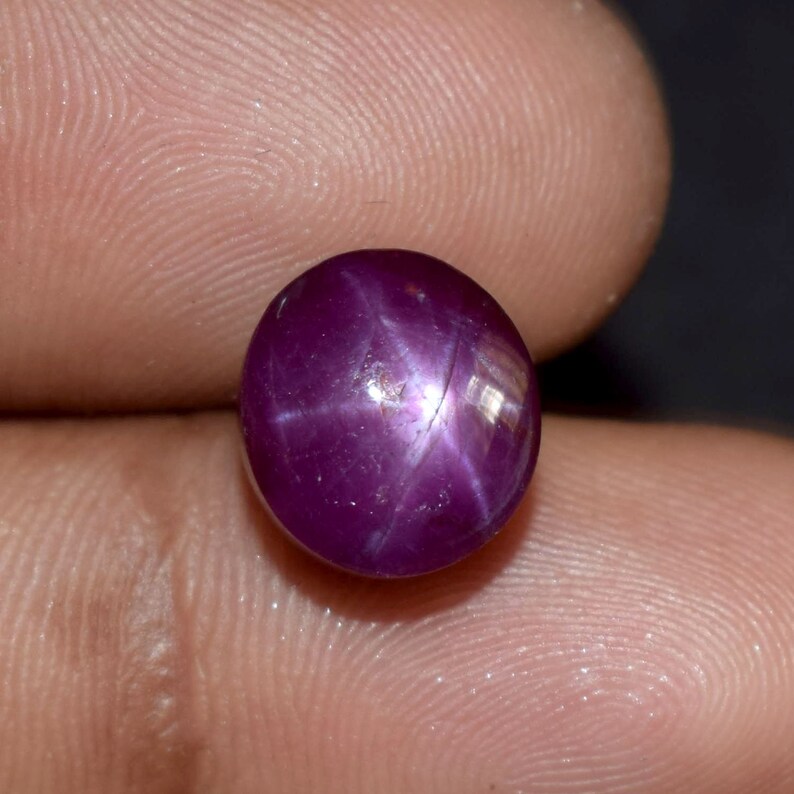 Natural Ruby Star Gemstone 9.5X10.3 mm Approx Size Oval Shape | Etsy