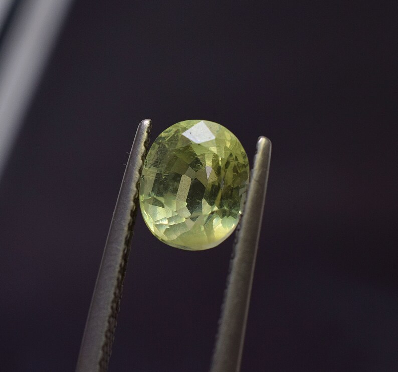 2.48 Cts Beautiful Natural Chrysoberyl Cut With Amazing Luster 6.5X7.5 MM Neon Green Chrysoberyl Faceted Gemstone Making For Jewelry CC-003