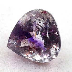 Natural Moroccan Amethyst With Cranberry Flashes Lepidocrocite And Sparkling Hematite Inclusions For Jewelry Making 9.3X9.5 MM MA-224