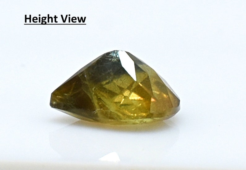 Gold Sheen Sapphire With Shimmering Golden Schiller Effect 4.7X6.5 MM Pear Shape Shiny Golden Sheen Sapphire For Jewelry Making GS-9 image 4