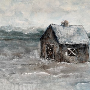 Décoration murale vintage de ferme, impression de grange primitive par l&#39;artiste Art5 x 7, 8 x 10, 11 x 14