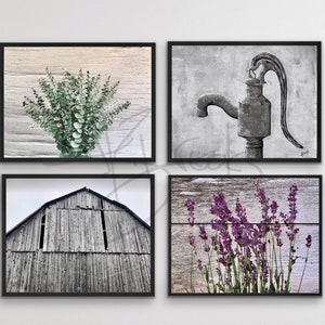 Decoração de parede de fazenda, conjunto de impressões 5x7 PROMOÇÃO