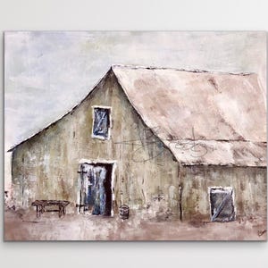 Décoration murale de ferme, impression d&#39;art primitif, peinture de grange, art en détresse