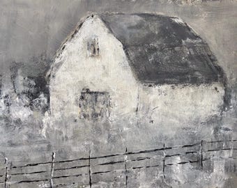 Farmhouse wall decor, minimalist landscape art, primitive decor 5x7-16x20
