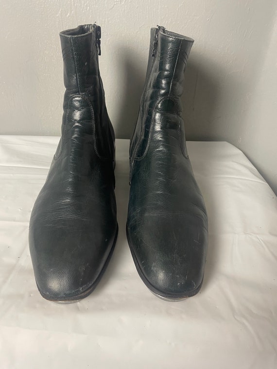 Bally VTG Green Leather Boots Tap Shoes 10 E - image 9