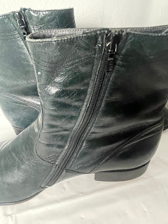 Bally VTG Green Leather Boots Tap Shoes 10 E - image 7