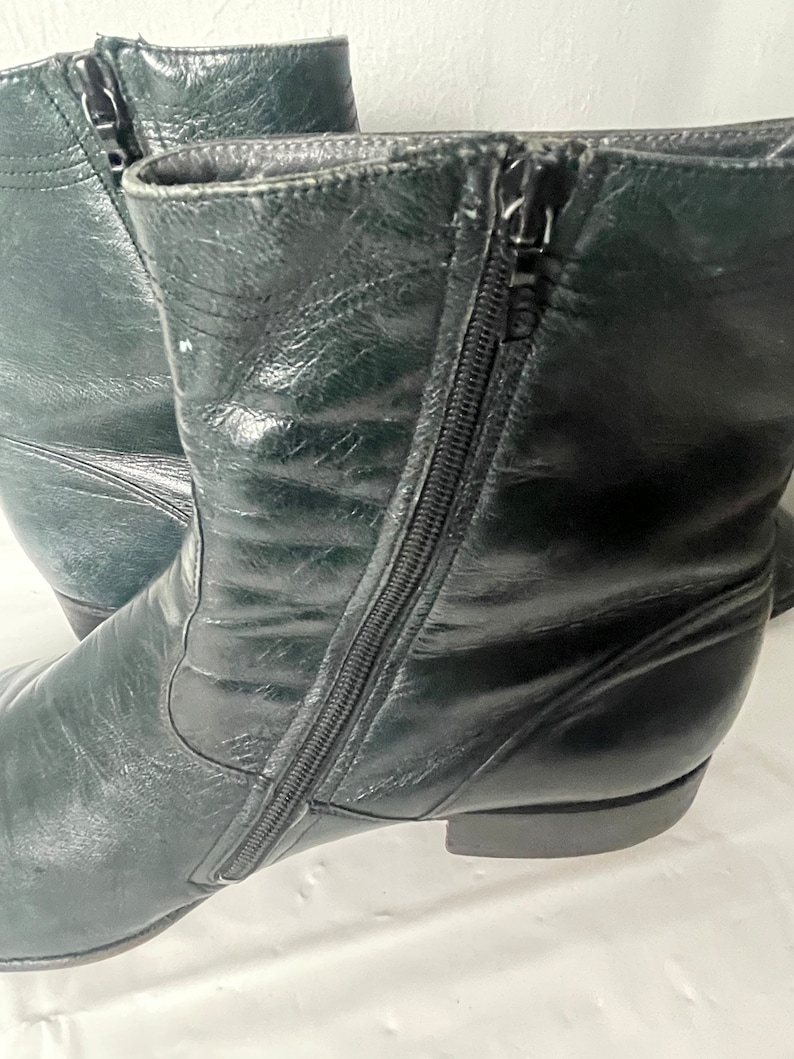 Bally VTG Green Leather Boots Tap Shoes 10 E - Etsy