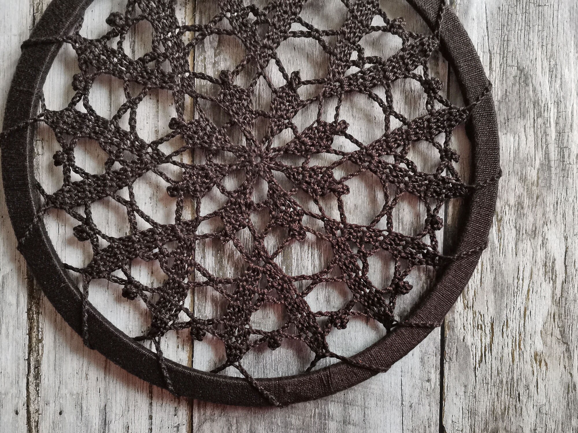 Brown Mandala Embroidery
