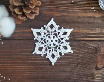 MADE TO ORDER Handcrafted indoor Christmas decoration, Crocheted snowflakes