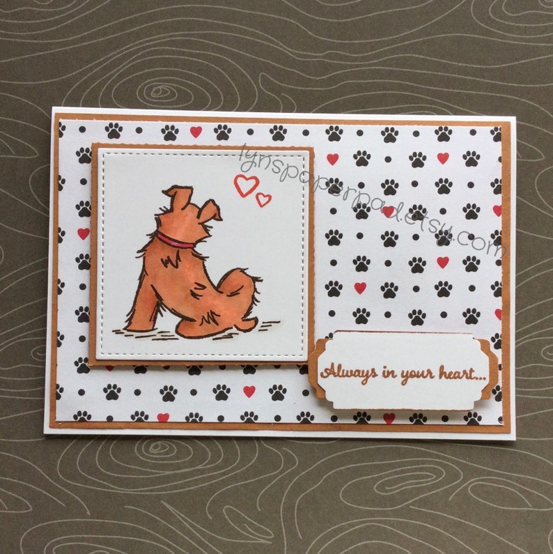 Pet Sympathy Card. Handmade with Stampin Up Handcoloured