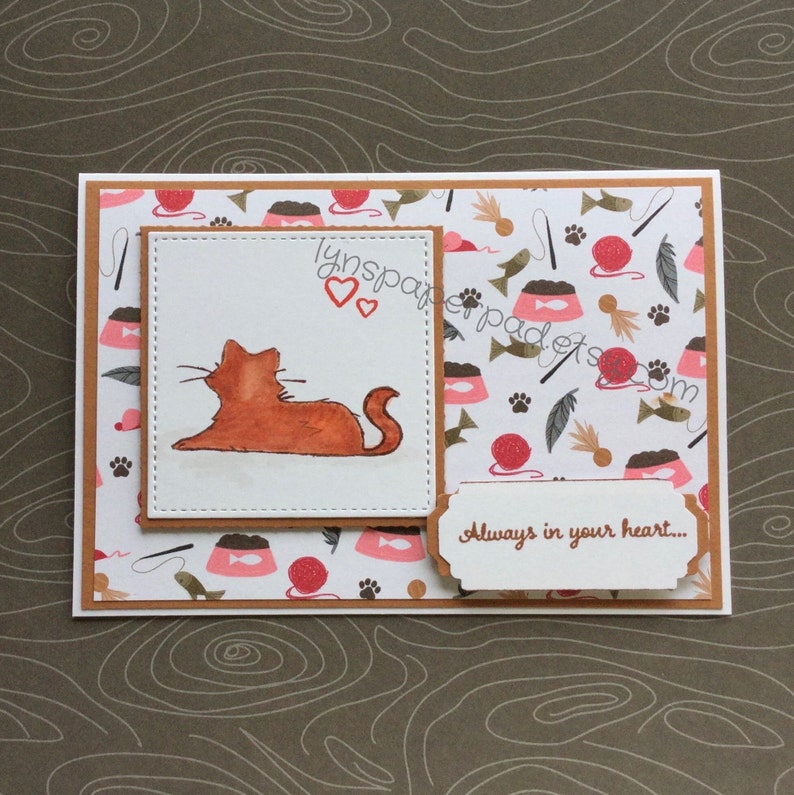 Pet Sympathy Card. Handmade with Stampin Up Handcoloured
