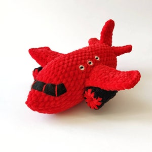 Crochet Plush Airplane birthday gift for boy Plush Transport