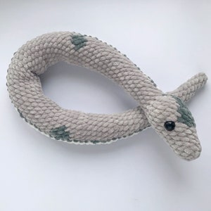 Crochet Pattern Gray Ball Python Snake plush image 4