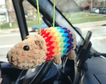 LGBT Capybara Plush Car Rear View Mirror accessories